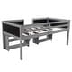 preview thumbnail 12 of 10, Twin Size Low Loft Bed with 2 Movable Shelves & Ladder, Solid Wood Bed with Decorative Guardrail Chalkboard, Grey