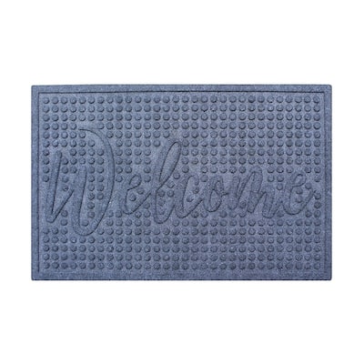 A1HC Water retainer Indoor/Outdoor Doormat, Skid Resistant, Easy to Clean, Catches Water and Debris, Grey - 24"X36"