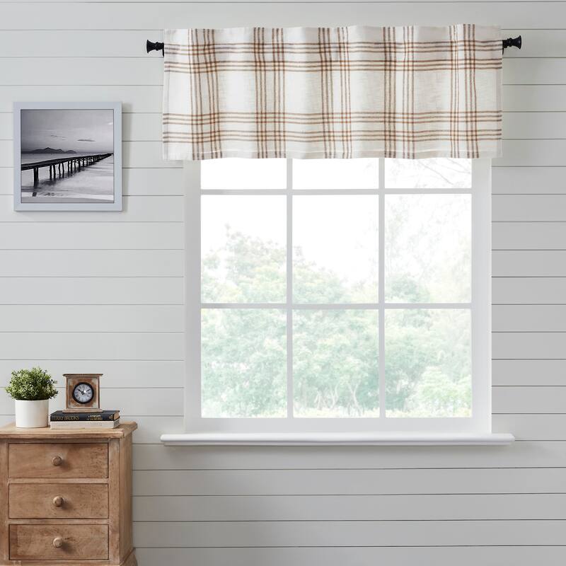 Wheat Plaid Valance 19x60 - M