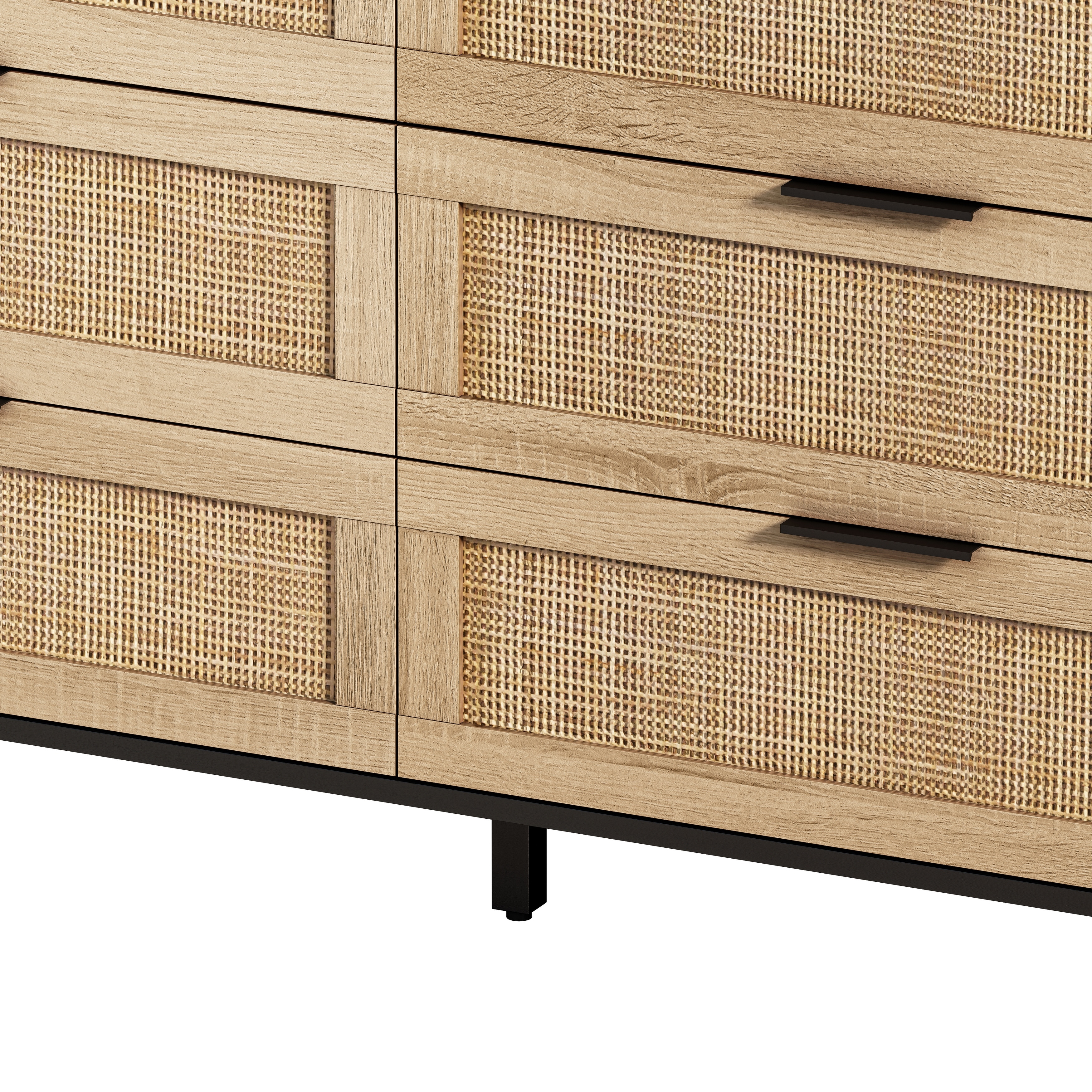 Modern 6 drawers Rattan dresser Rattan Drawer On Sale Bed Bath