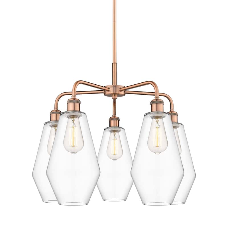 Innovations Lighting 516-5CR-20-25 Cindyrella Chandelier Cindyrella 5 - Antique Copper / Clear