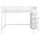 preview thumbnail 19 of 18, Solid Wood Loft Bed Frame with Built in Storage Wardrobe,Full Size