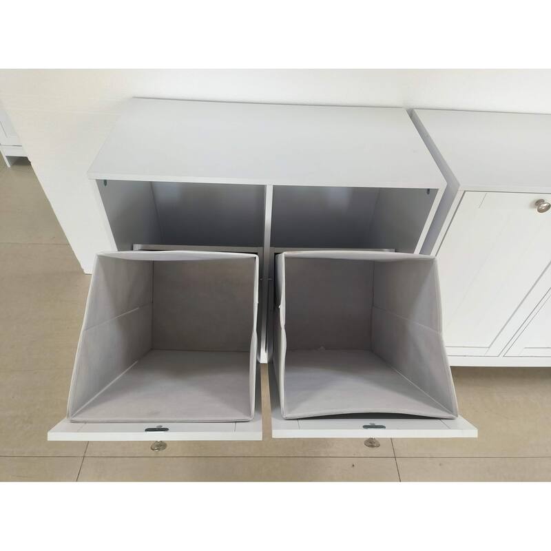 Tilted Laundry Hamper with Removable Basket