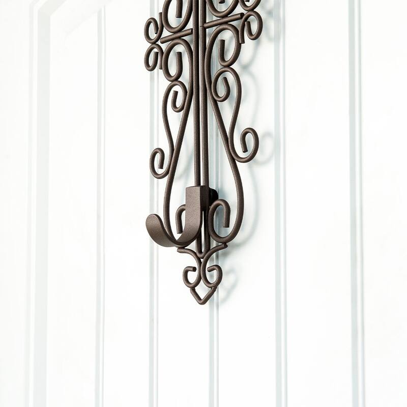 Adjustable Wreath Hanger for Door - Colonial (Brown) - Brown