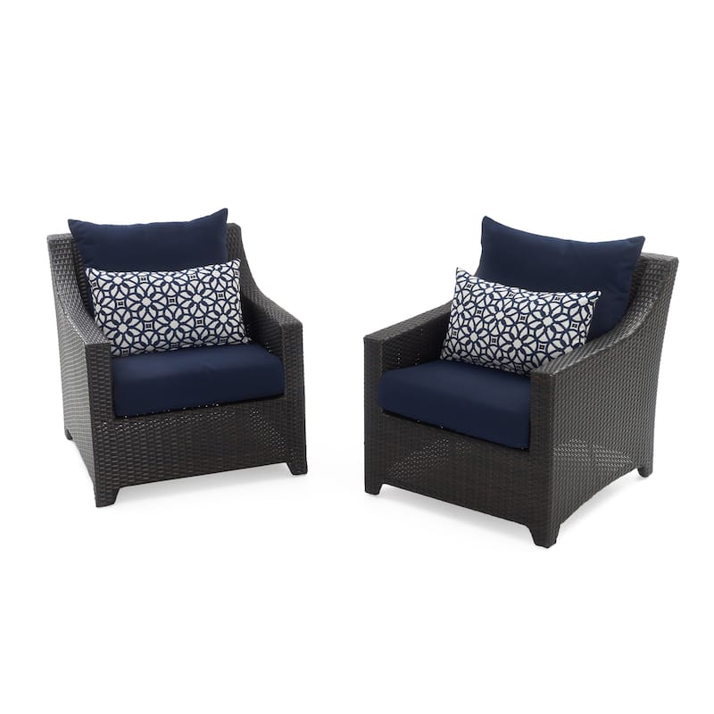 Deco 5 Piece Sunbrella Outdoor Patio Love & Club Fire Set