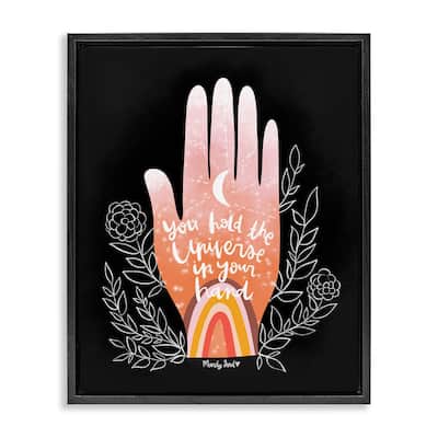 Stupell Universe In Your Hand Framed Floater Canvas Wall Art Design By Mandy Ford Art + Illustration