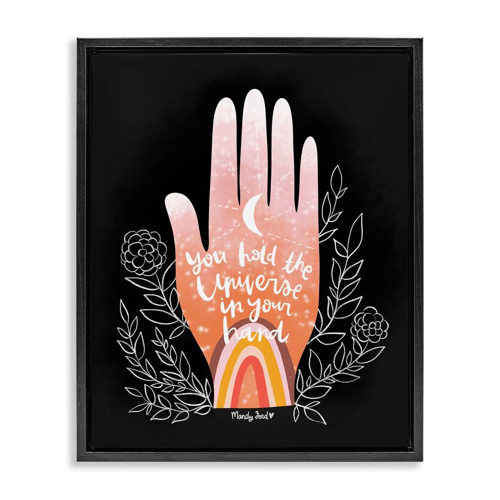 Stupell Universe In Your Hand Framed Floater Canvas Wall Art Design By Mandy Ford Art + Illustration