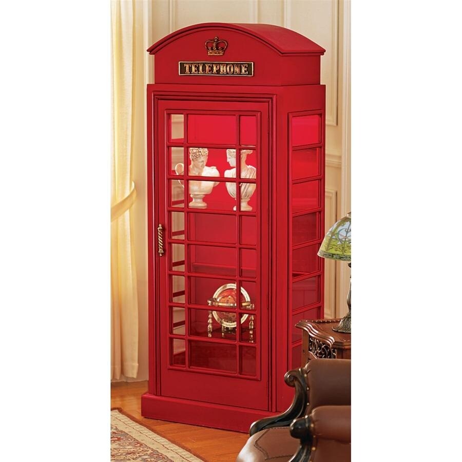 Shop Design Toscano British Telephone Booth Display Cabinet Free