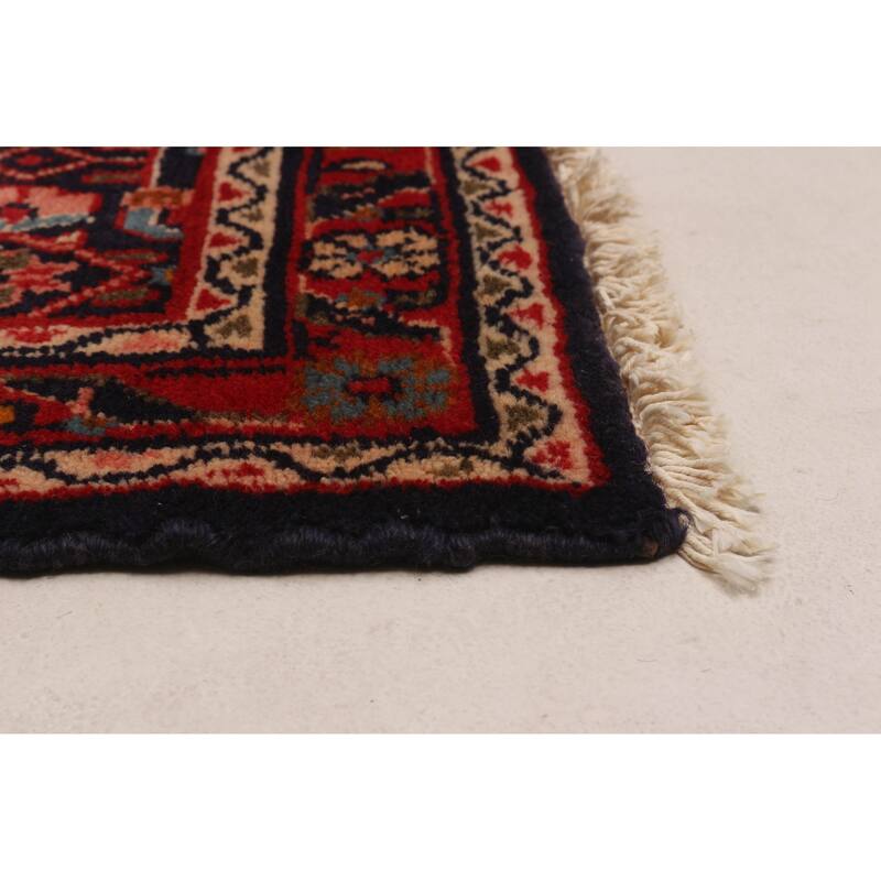 ECARPETGALLERY Hand-knotted Andelz Navy Wool Rug - 3'7 x 12'6
