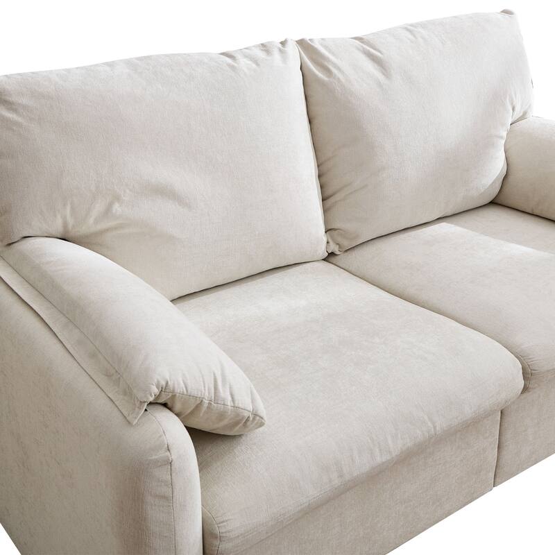 71.28" Chenille 2-Seater Sofa with Cloud-Like Cushion & Sponge Support