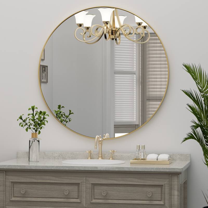 Wall Mirror Vanity Mirror Bathroom Mirror with Metal Frame(1 Piece)