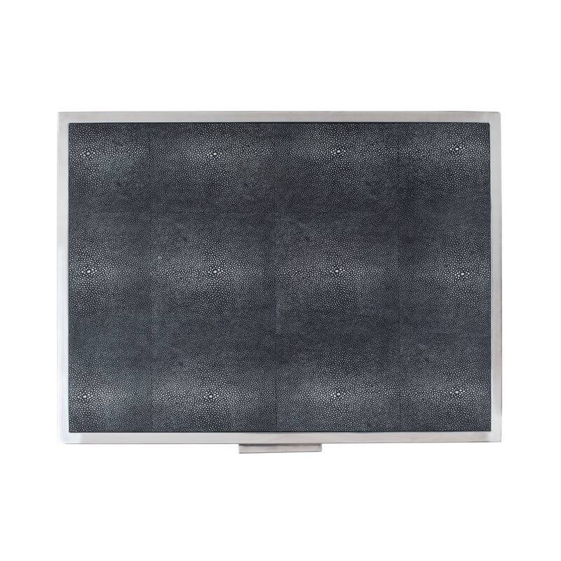 SAFAVIEH Couture Pietsje 1-Drawer Faux Shagreen Nightstand