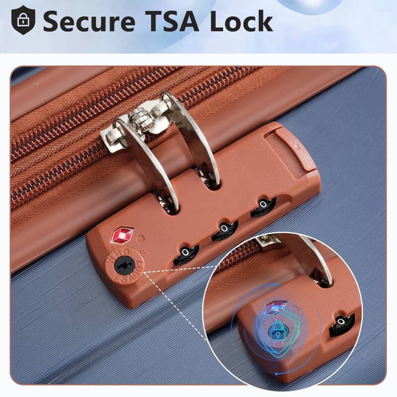 3 Piece ABS Expandable Hardshell Lightweight Suitcases with TSA Lock