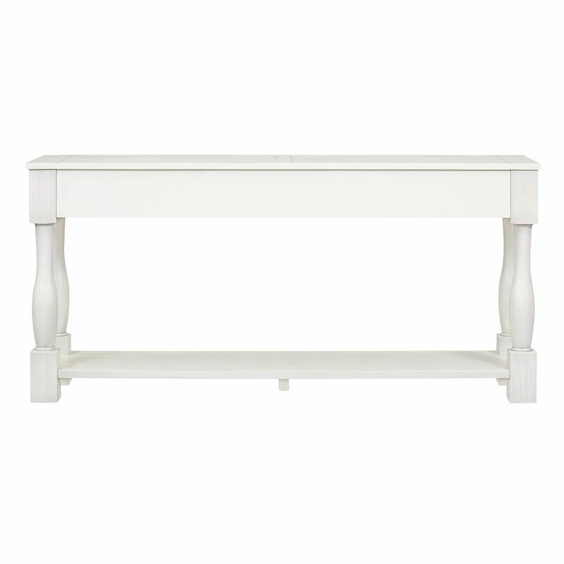 63" Console Table with Drawers and Shelf