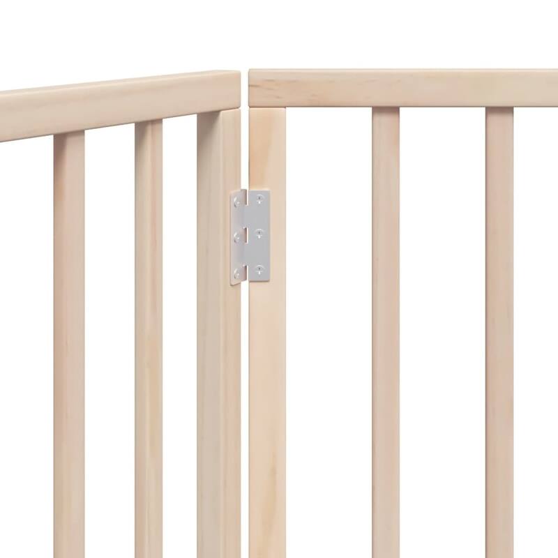vidaXL Dog Gate Foldable Poplar Wood