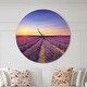 preview thumbnail 1 of 8, Designart 'Lavender Field in Provence France' Oversized Traditional Wall CLock 36 in. wide x 36 in. high