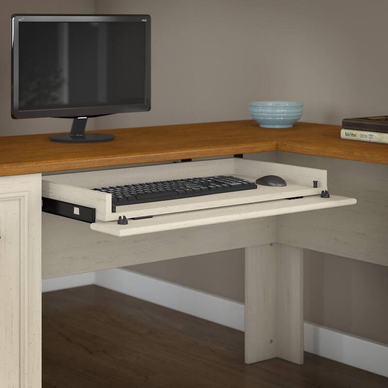 Fairview 60W L Shaped Desk with Drawers and Storage by Bush Furniture