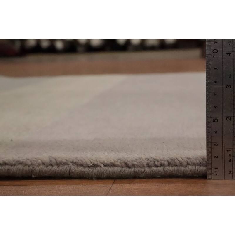 Hand Knotted Oriental 100% Wool Carpet Modern Stripe Multi-Colored Gabbeh Area Rug - 6' 6'' X 4' 5''