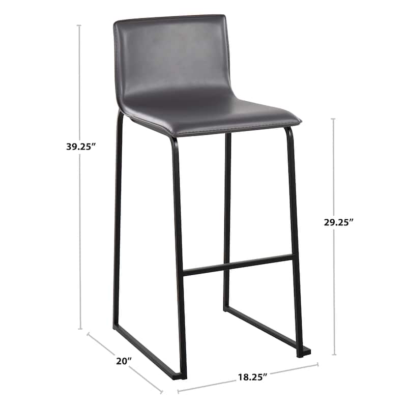 Silver Orchid Mara Upholstered Bar Stool - Set of 2