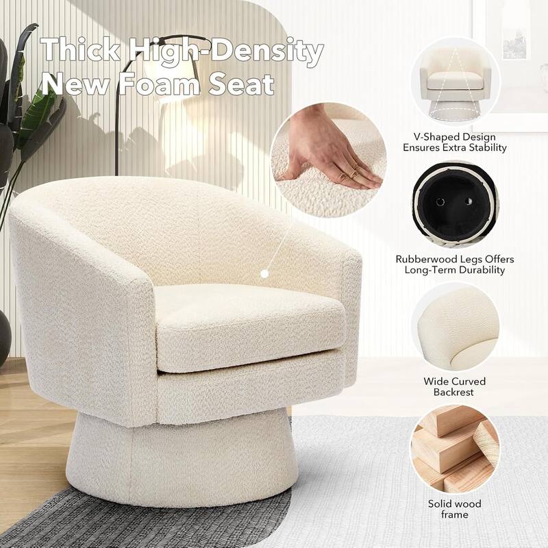 360° Swivel Comfy Accent Sofa Chair for Living Room, Bedroom