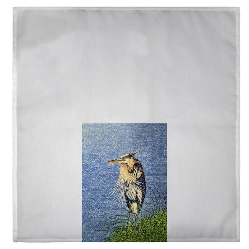 Windy Blue Heron Guest Towel - 20x20