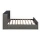 preview thumbnail 12 of 22, Full Platform Bed with 2-Drawers, Storage Headboard and Sliding Door, Grey