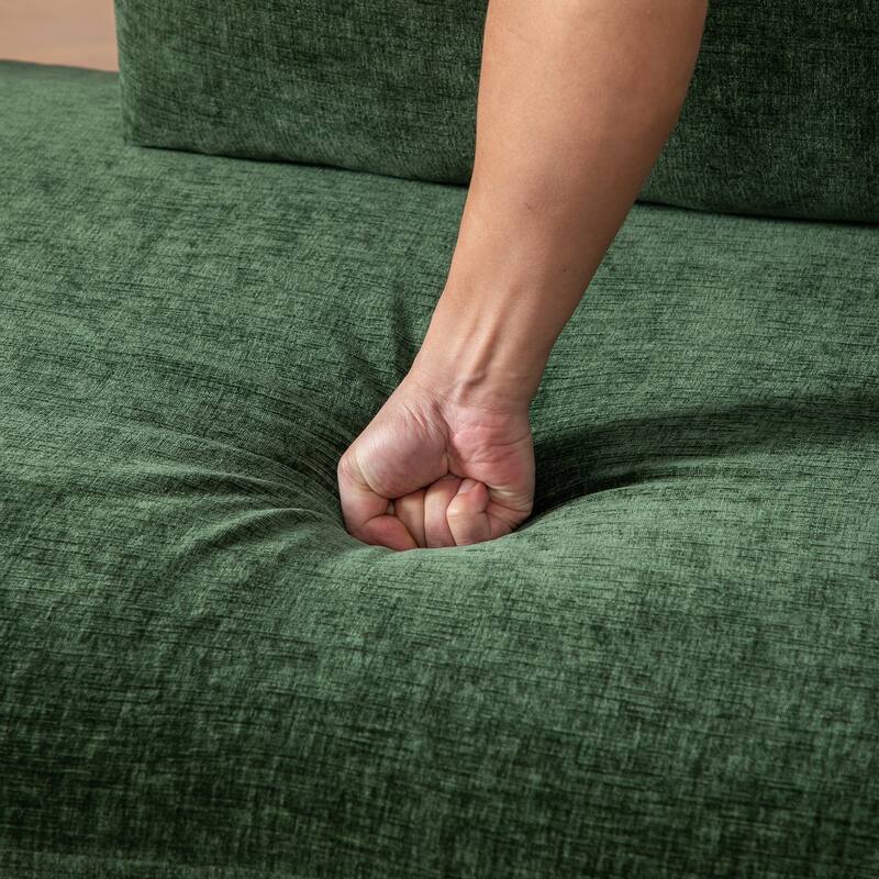 82.7" W Chenille Fabric Comfortable 2-Seater Sofa With Plush Cushion,Loveseat With Pillows