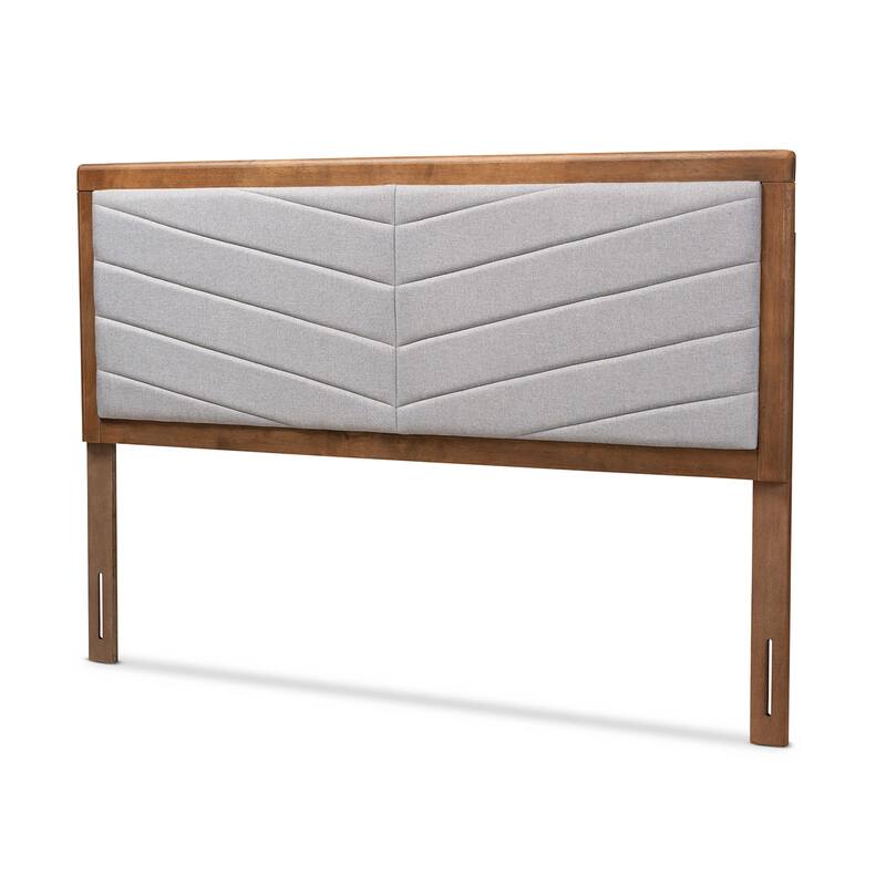 Iden Modern and Contemporary Wood Headboard -Light Grey - King