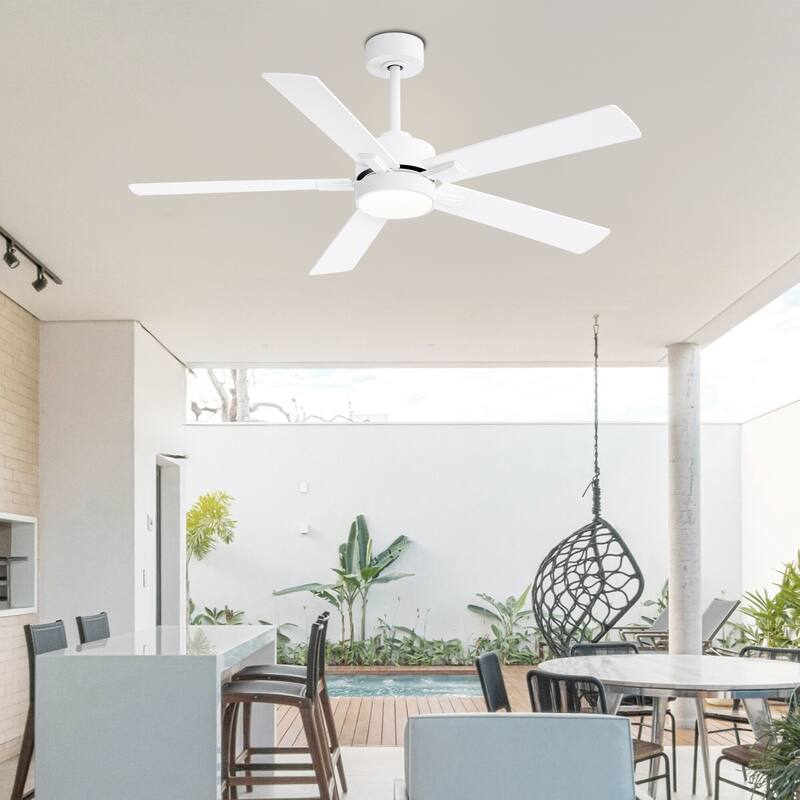 52-IN LED Ceiling Fan with Light Kit and Remote- 5 Blade