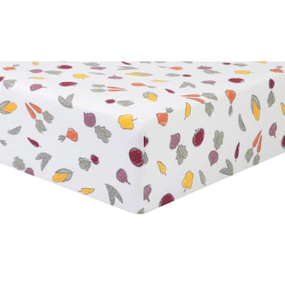 Farmers Market Flannel Fitted Crib Sheet