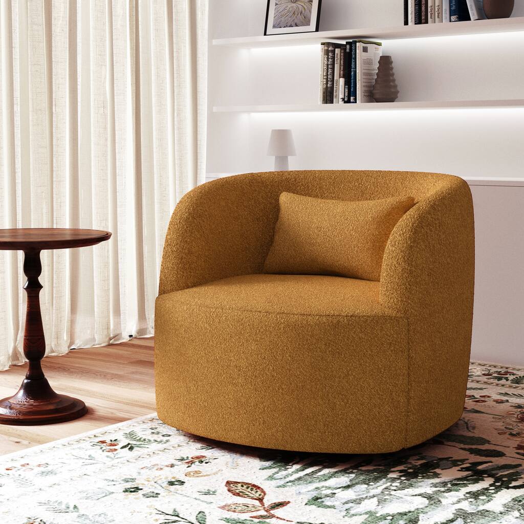 Modern 360-degree Rotation Teddy Barrel Chairs