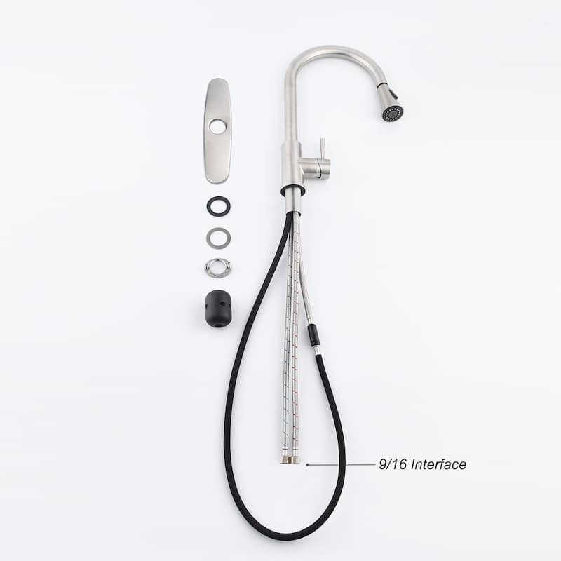 Kitchen Faucet With Pull Out Spraye,And The High-Arc Nozzle Rotates 360°