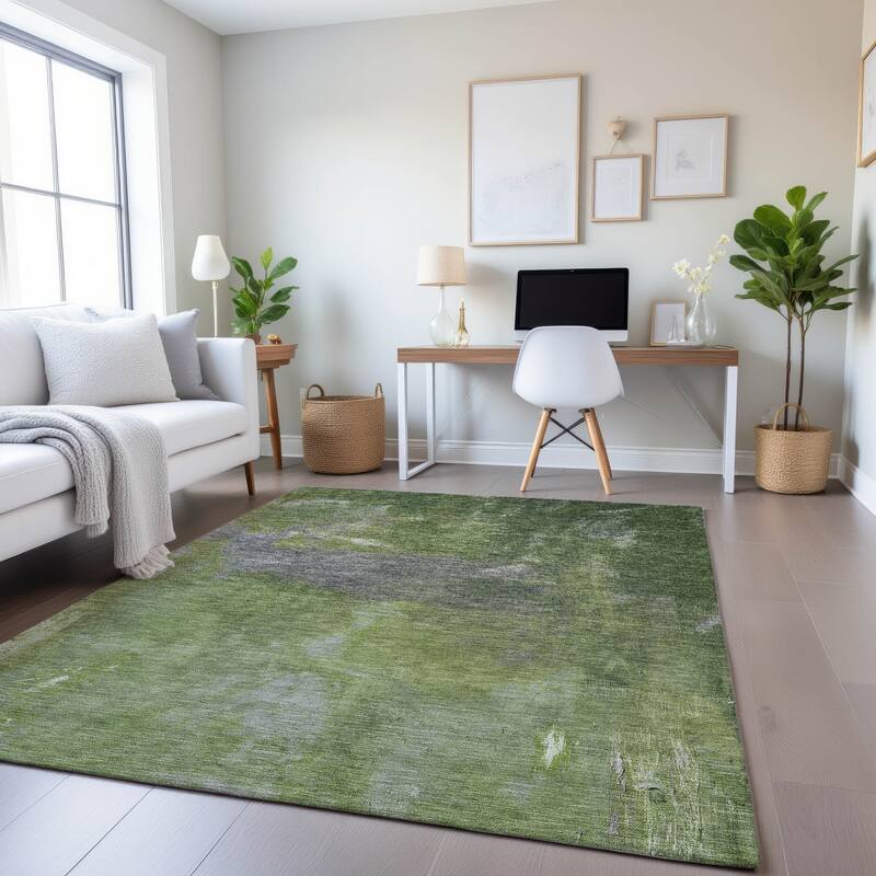Premium Washable Super Soft Chic Ombre Mayfield Rug - Green - 2'6" x 3'10"