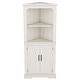 preview thumbnail 13 of 26, GDFStudio - Tall Corner Cabinet with Doors and Open Shelves, Space-Saving Storage Cabinet