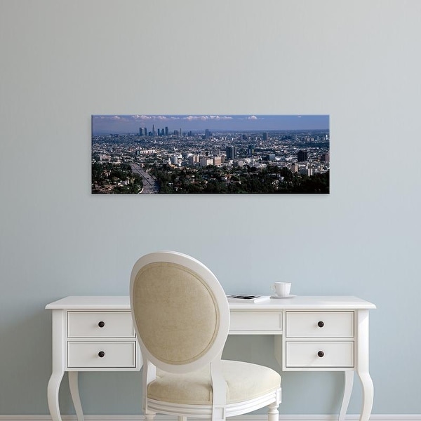 Easy Art Prints Panoramic Image 'Buildings in city, Hollywood, Los Angeles, Los Angeles County, California' Canvas Art