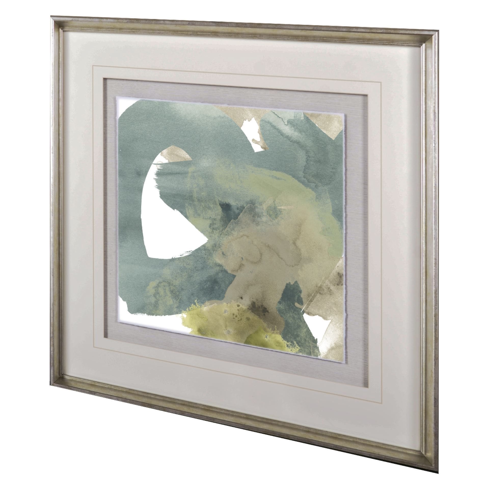 Mercana Agate Gesture I by June Vess a Hand Embellished Textured Framed Art Print Matted under Glass