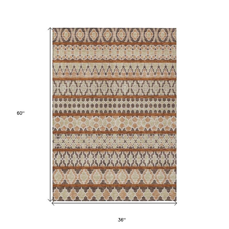 HomeRoots Quatrefoil Transitional Rectangle Outdoor Rug