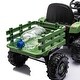 preview thumbnail 90 of 98, 24V Battery Powered Ride-On Tractor with Trailer, 2 Motors, MP3, Bluetooth, Remote Control, LED Lights for Kids 3-6 Years