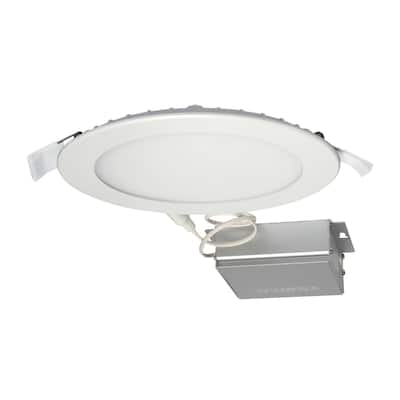 12W LED DW Downlight Edge-lit 6 in 4000K 120V Round Remote Driver