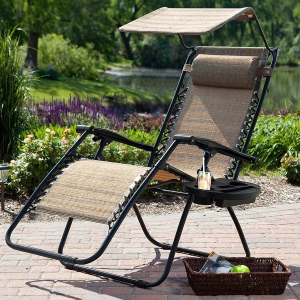 Zero gravity chair with cup holder hotsell and canopy
