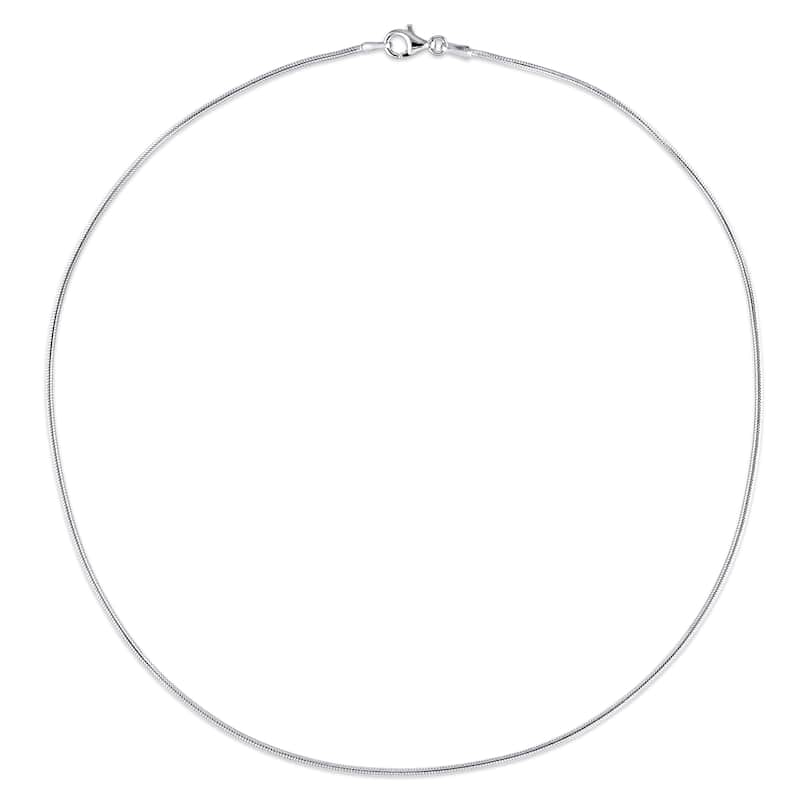 Miadora Sterling Silver Snake Chain Necklace