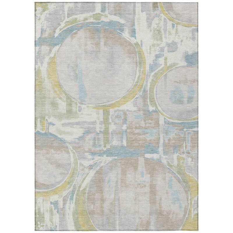 Machine Washable Indoor/ Outdoor Modern Erie Chantille Rug