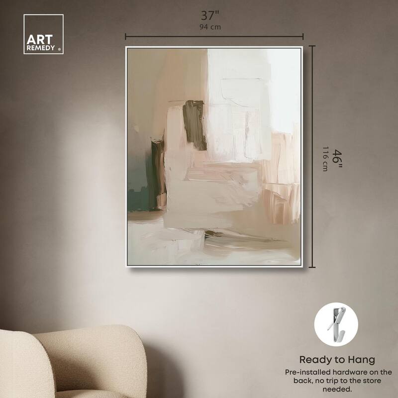 Calm in Texture Canvas by Art Remedy