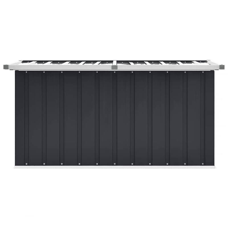 vidaXL Storage Box Anthracite Galvanized steel, plastic Medium - 50.8 x 50.8 x 25.6