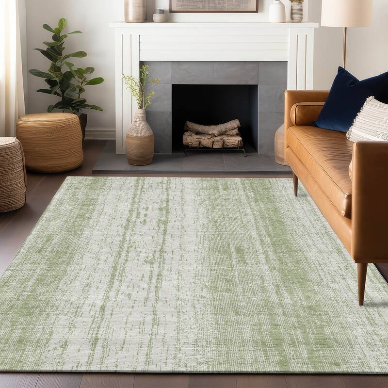 Machine Washable Indoor/ Outdoor Chantille Ombre Stripes Rug