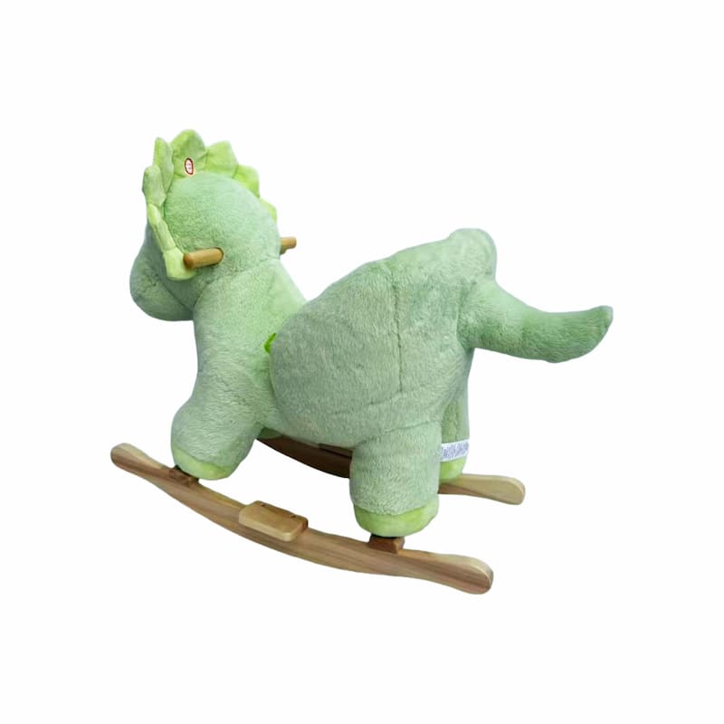 Kids Ride-On Rocking Horse Toy with Lullaby Song, Rocking Toy with Hand Puppets & Safety Belt