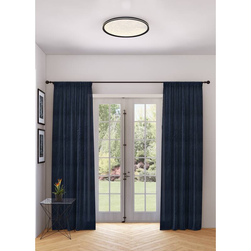 Artcraft Luna Integrated LED Flush Mount - Black