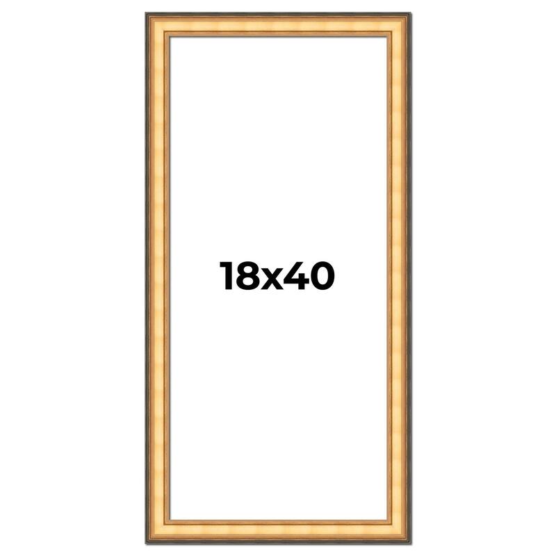18x40 Frame Gold Plein Aire Solid Wood Picture Frame Width 2 Inches |