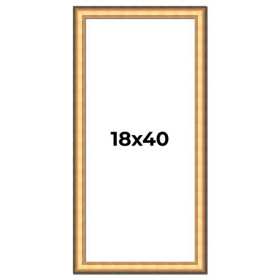 18x40 Frame Gold Plein Aire Solid Wood Picture Frame Width 2 Inches |