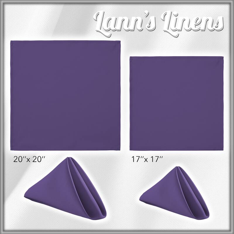 12 Pack 20 Inch Polyester Cloth Dinner Napkins for Party Restaurant